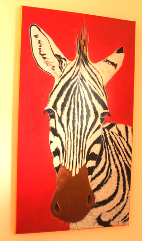 Vinny Zebra giclee on canvas